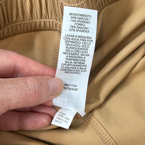 JoyLab Flowy Tan Athletic Shorts Spandex Biker Lined Target Active Skort Style - Picture 10 of 12